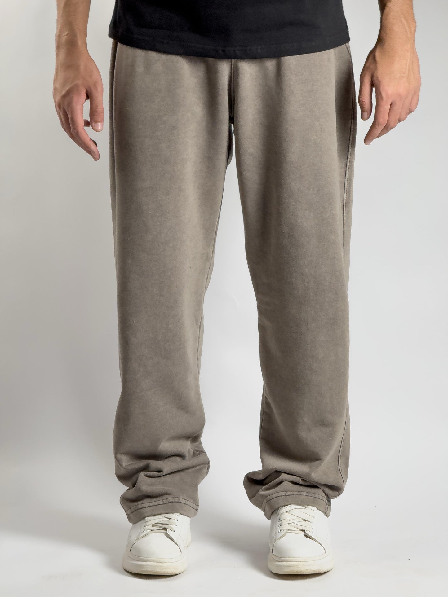 GLOUZ unique sweatpants - BROWN WASHED