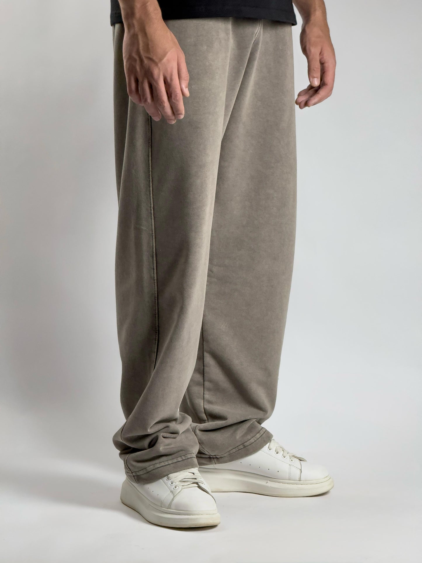 GLOUZ unique sweatpants - BROWN WASHED