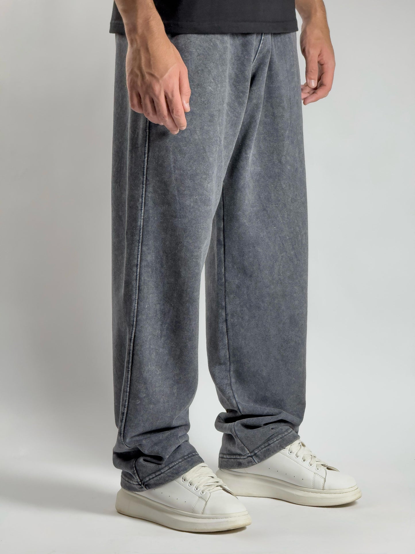 GLOUZ unique sweatpants - GRAY WASHED