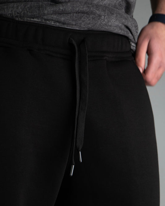 GLOUZ'S HEAVY sweatpants — JET BLACK