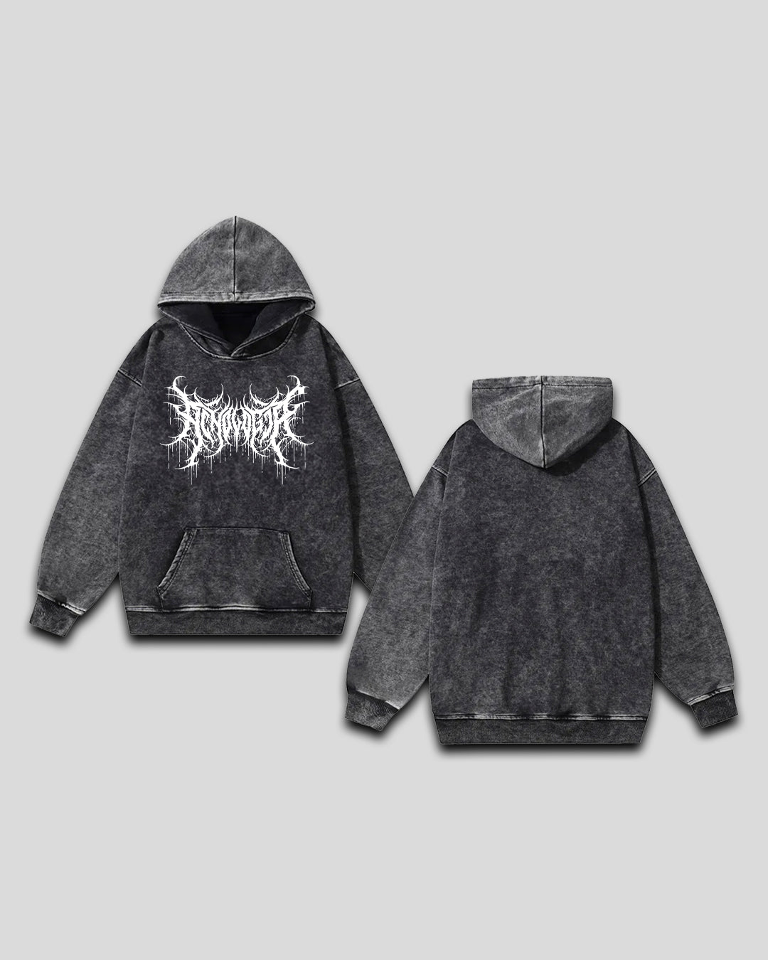 ACID WASHED OVER SIZED HOODIE — UNIQUE