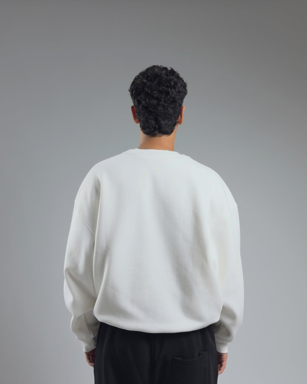 BOXY SWEATSHIRT — PURE WHITE