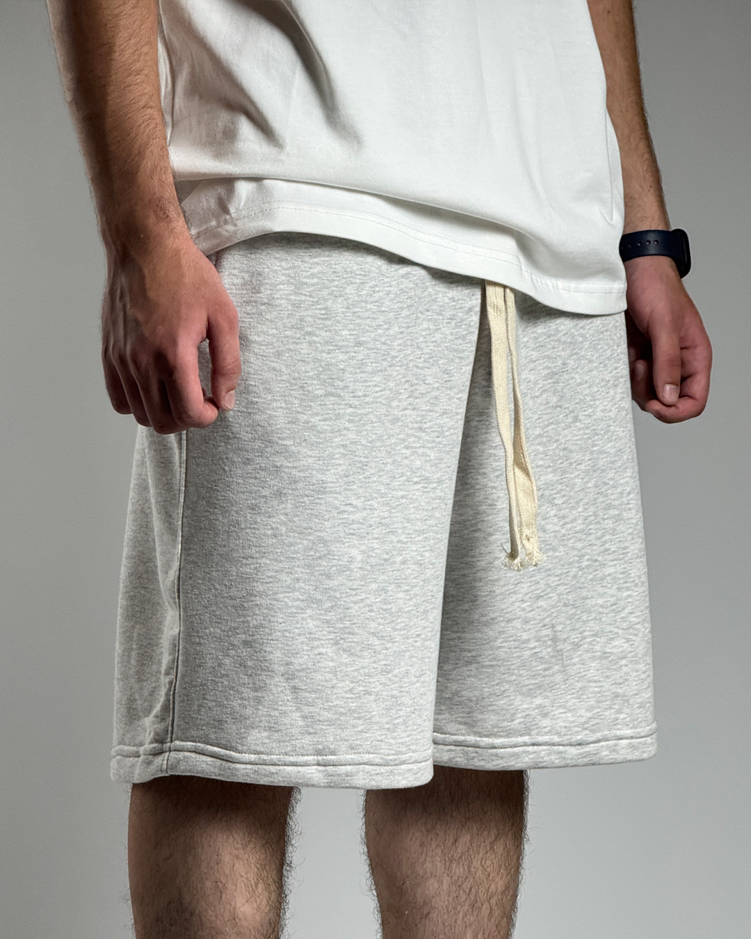 GLOUZ unique shorts -  LIGHT GRAY