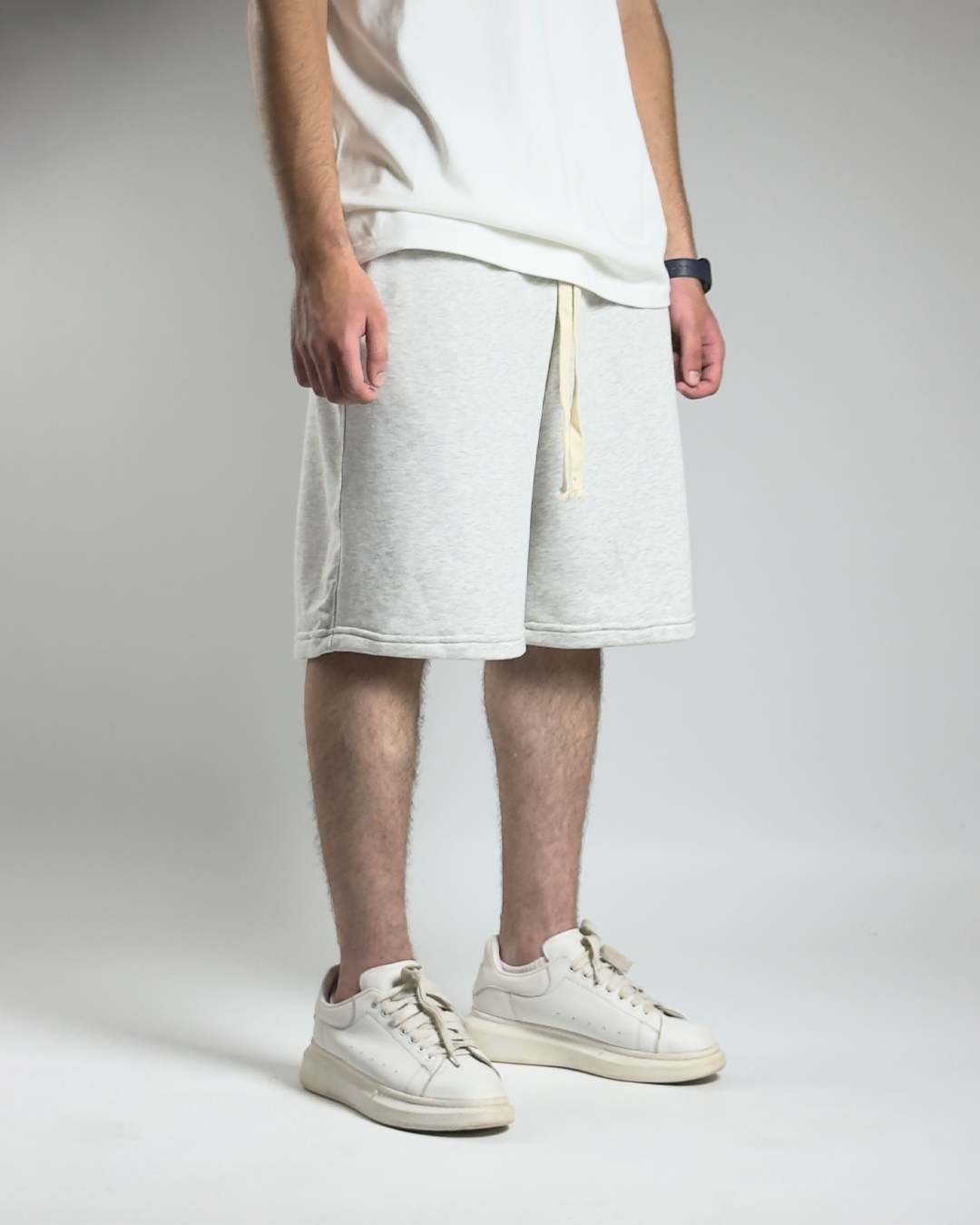 GLOUZ unique shorts -  LIGHT GRAY