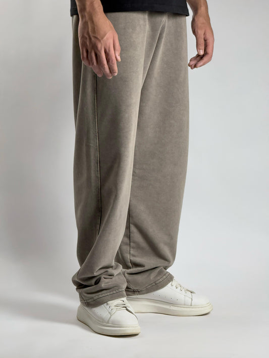GLOUZ unique sweatpants - BROWN WASHED