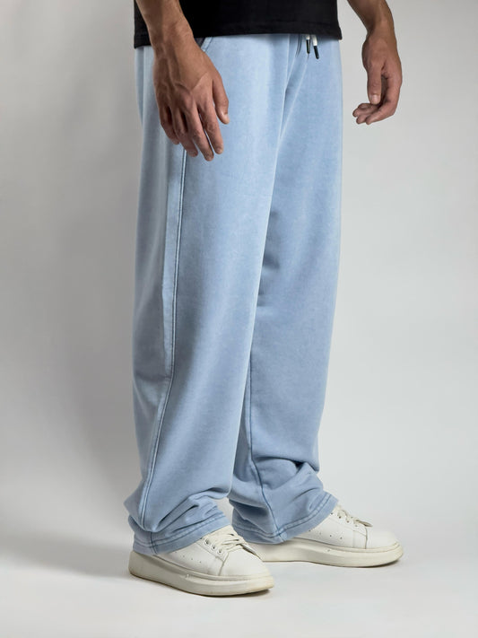 GLOUZ unique sweatpants -  WASHED BABY BLUE