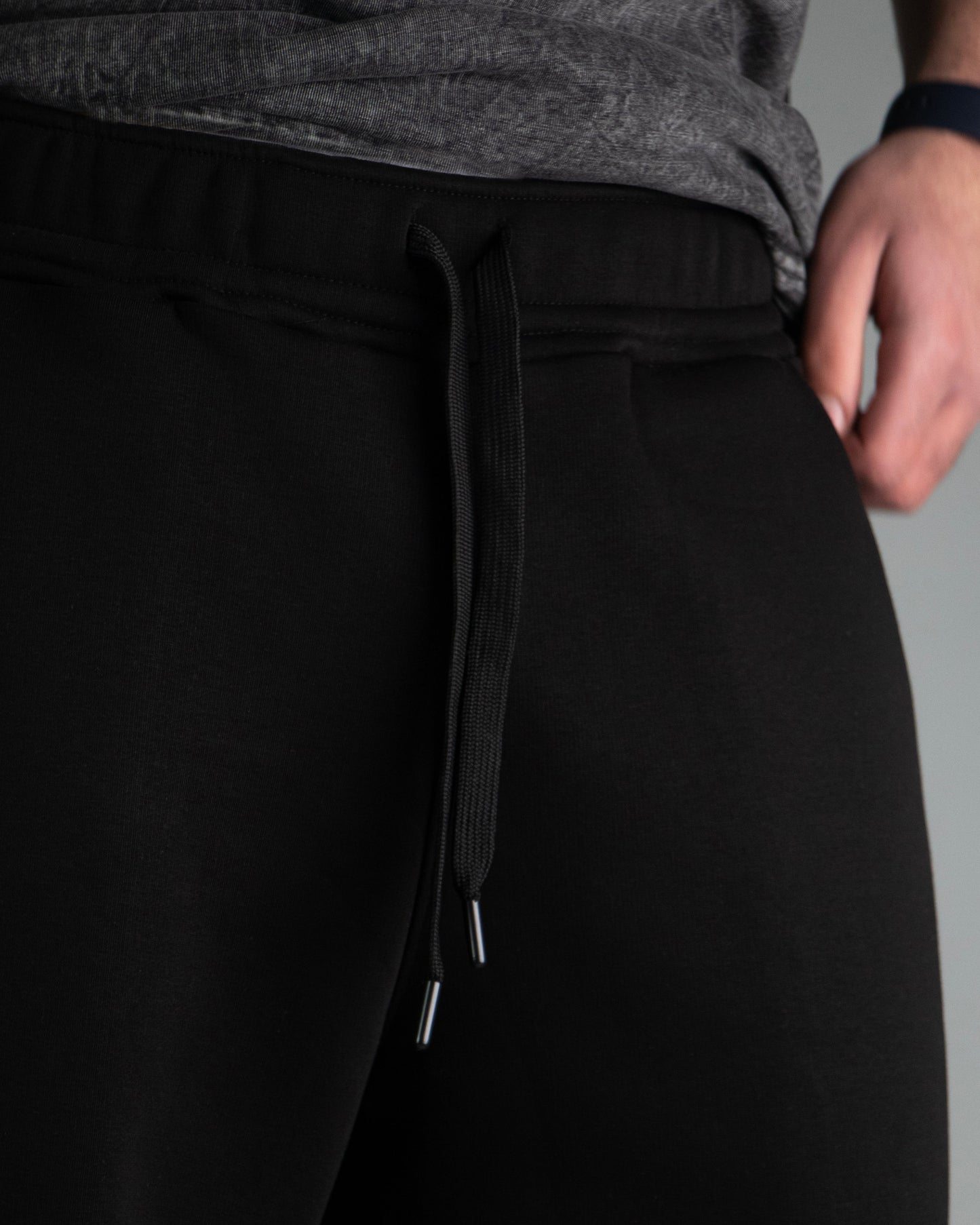 GLOUZ'S HEAVY sweatpants — JET BLACK