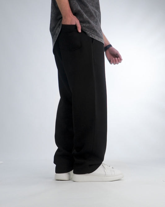 GLOUZ'S HEAVY sweatpants — JET BLACK
