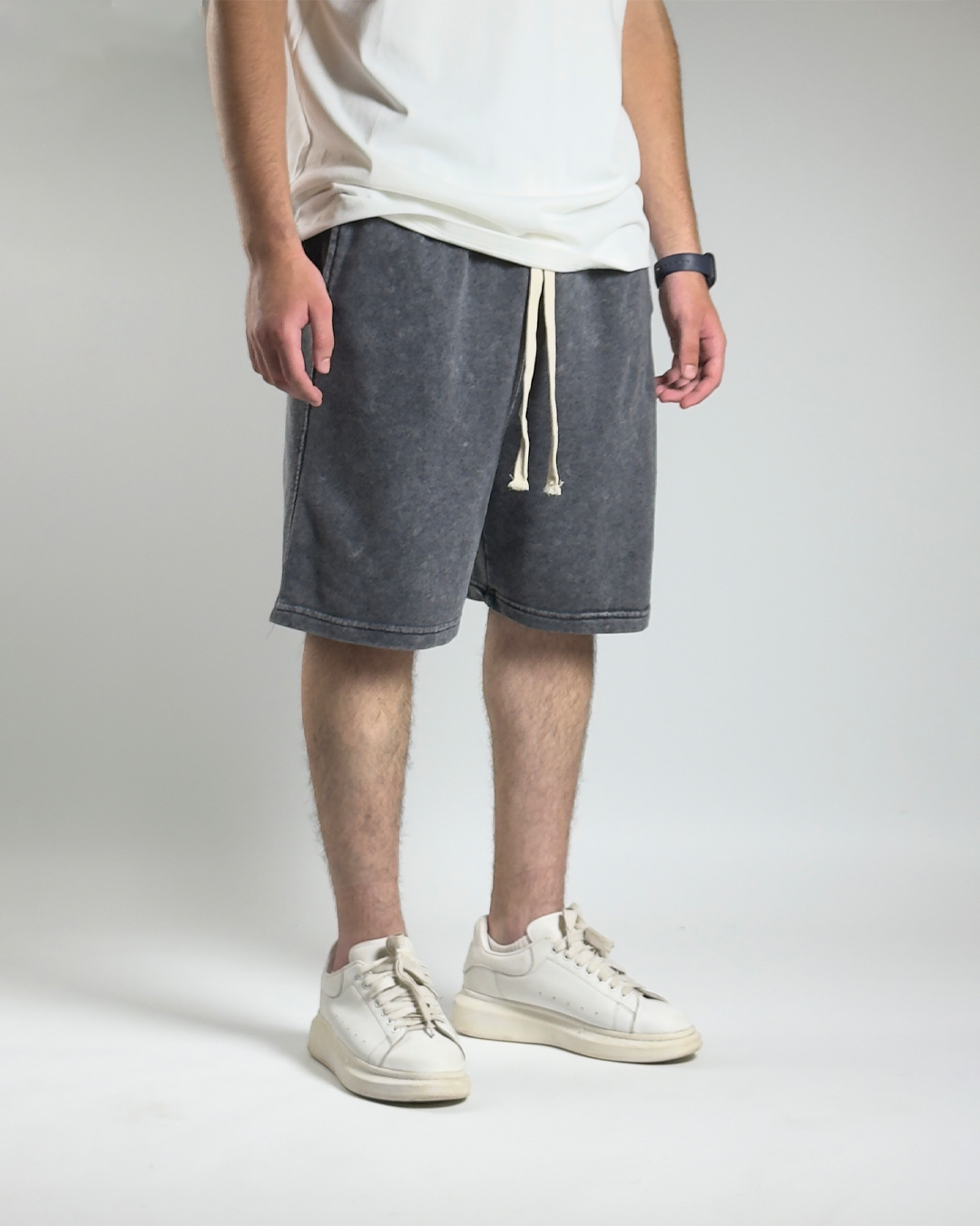 GLOUZ unique shorts - GRAY WAHSED