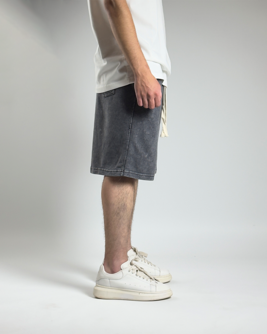 GLOUZ unique shorts - GRAY WAHSED