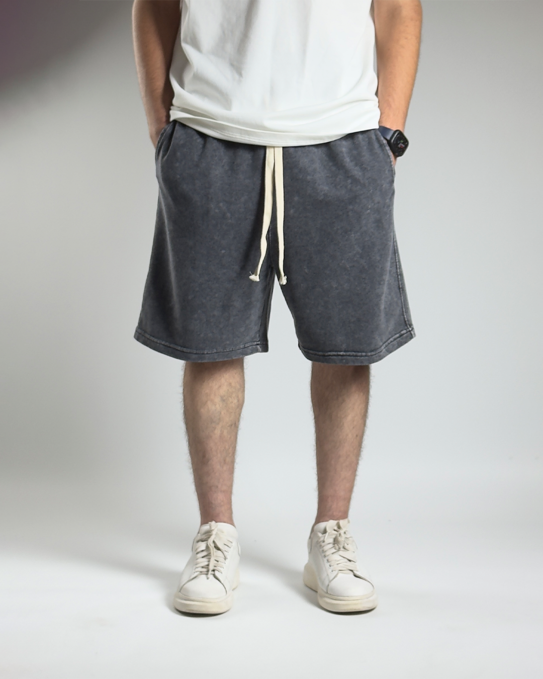 GLOUZ unique shorts - GRAY WAHSED