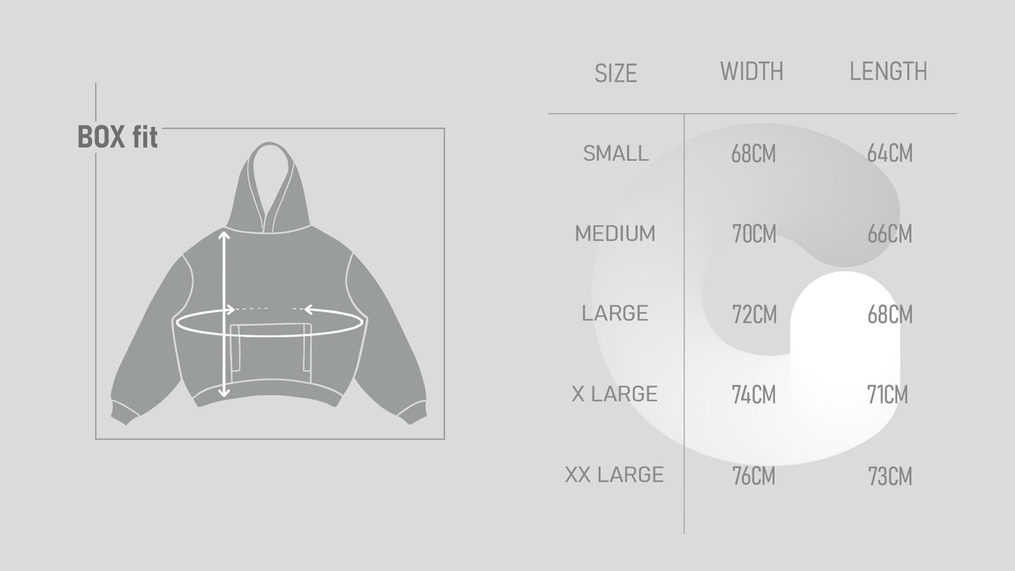 BOXY HOODIE — NAVY