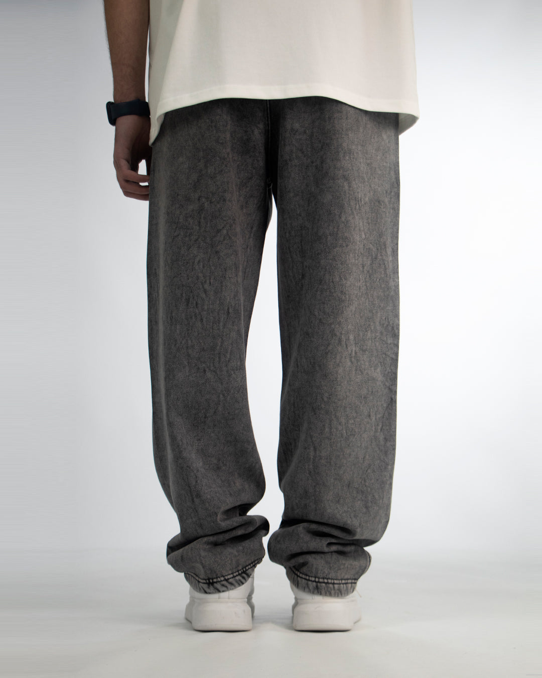 GLOUZ'S HEAVY sweatpants — WASHED GRAY