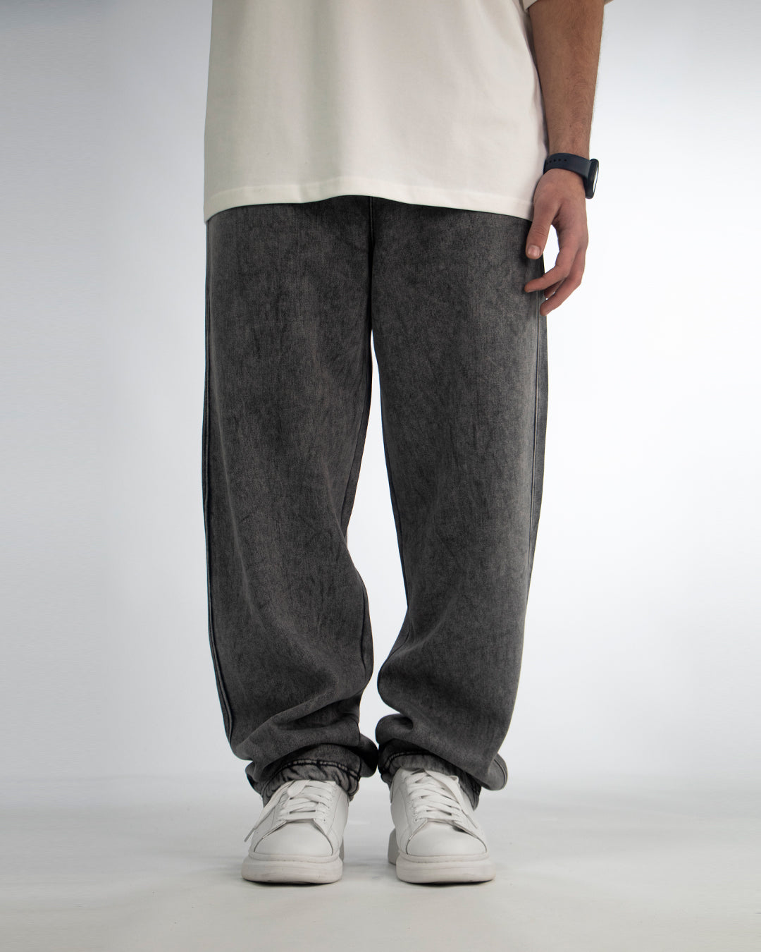 GLOUZ'S HEAVY sweatpants — WASHED GRAY
