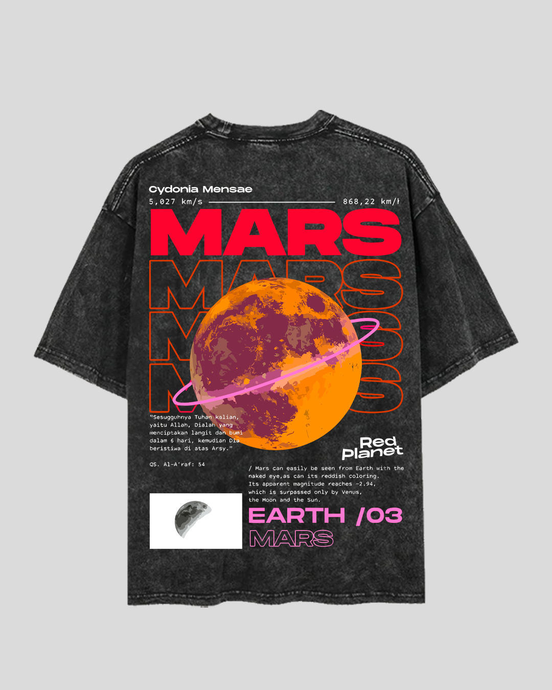 GLOUZ premium oversized tee - MARS PLANET