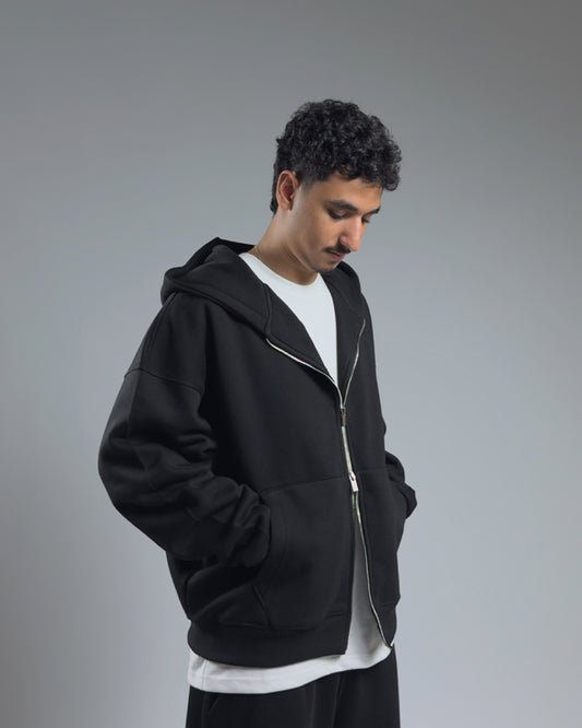 GLOUZ'S ZIP UP — JET BLACK