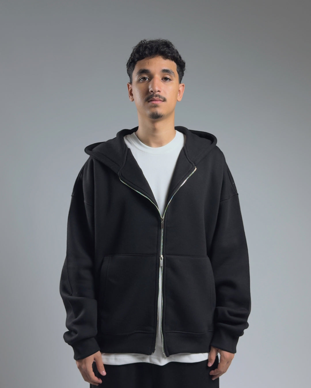 GLOUZ'S ZIP UP — JET BLACK