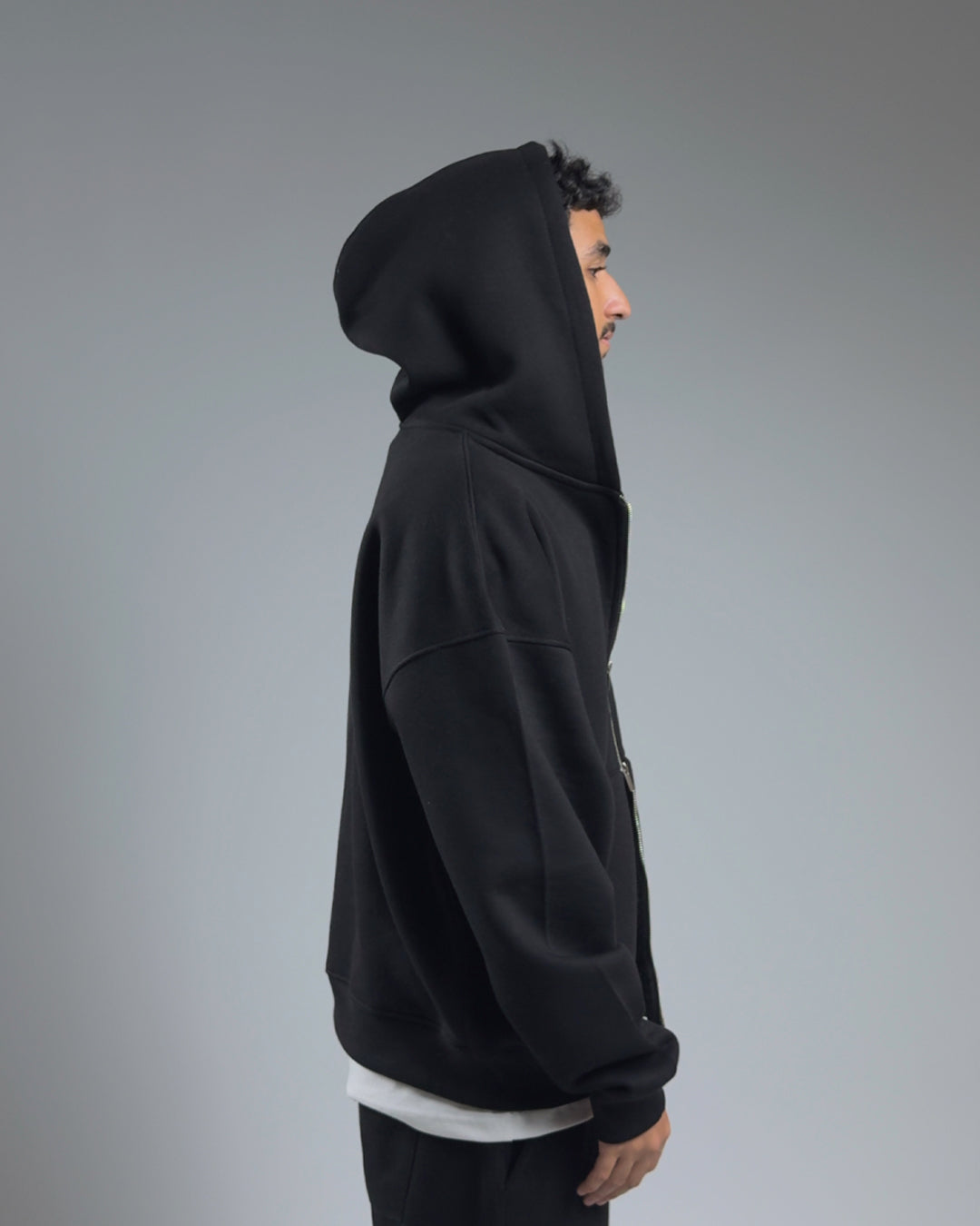 GLOUZ'S ZIP UP — JET BLACK
