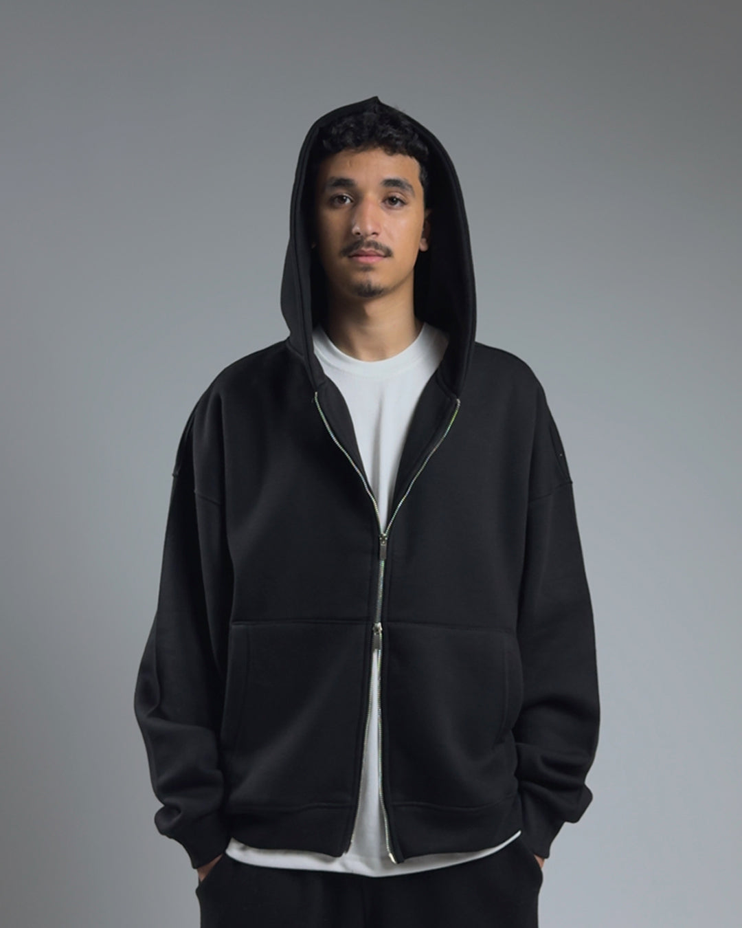 GLOUZ'S ZIP UP — JET BLACK
