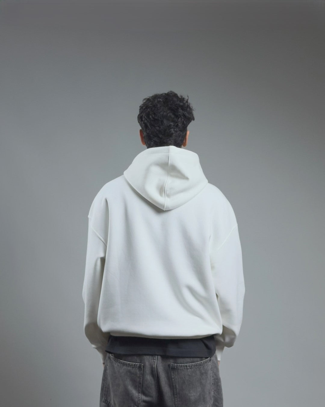 BOXY HOODIE — PURE WHITE