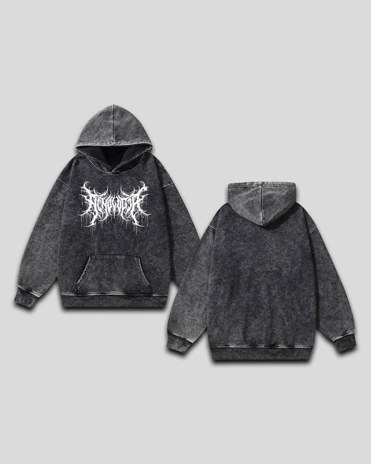 ACID WASHED OVER SIZED HOODIE — UNIQUE