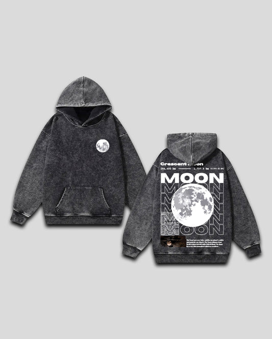 ACID WASHED OVER SIZED HOODIE — MOON EDITION