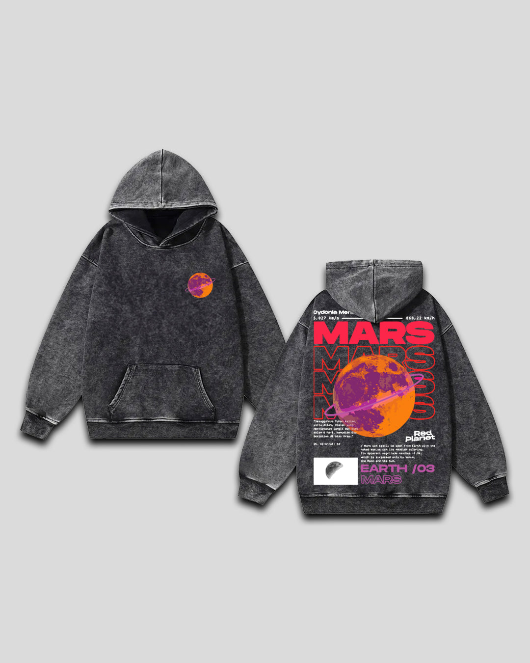 ACID WASHED OVER SIZED HOODIE — MARS EDITION